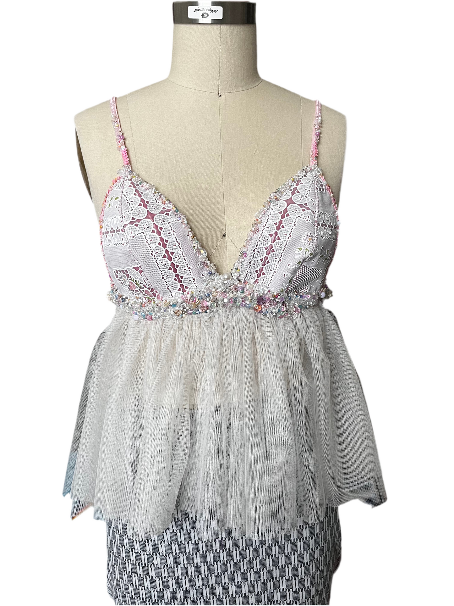 RTS Babydoll Top (hand beaded) sz s/m