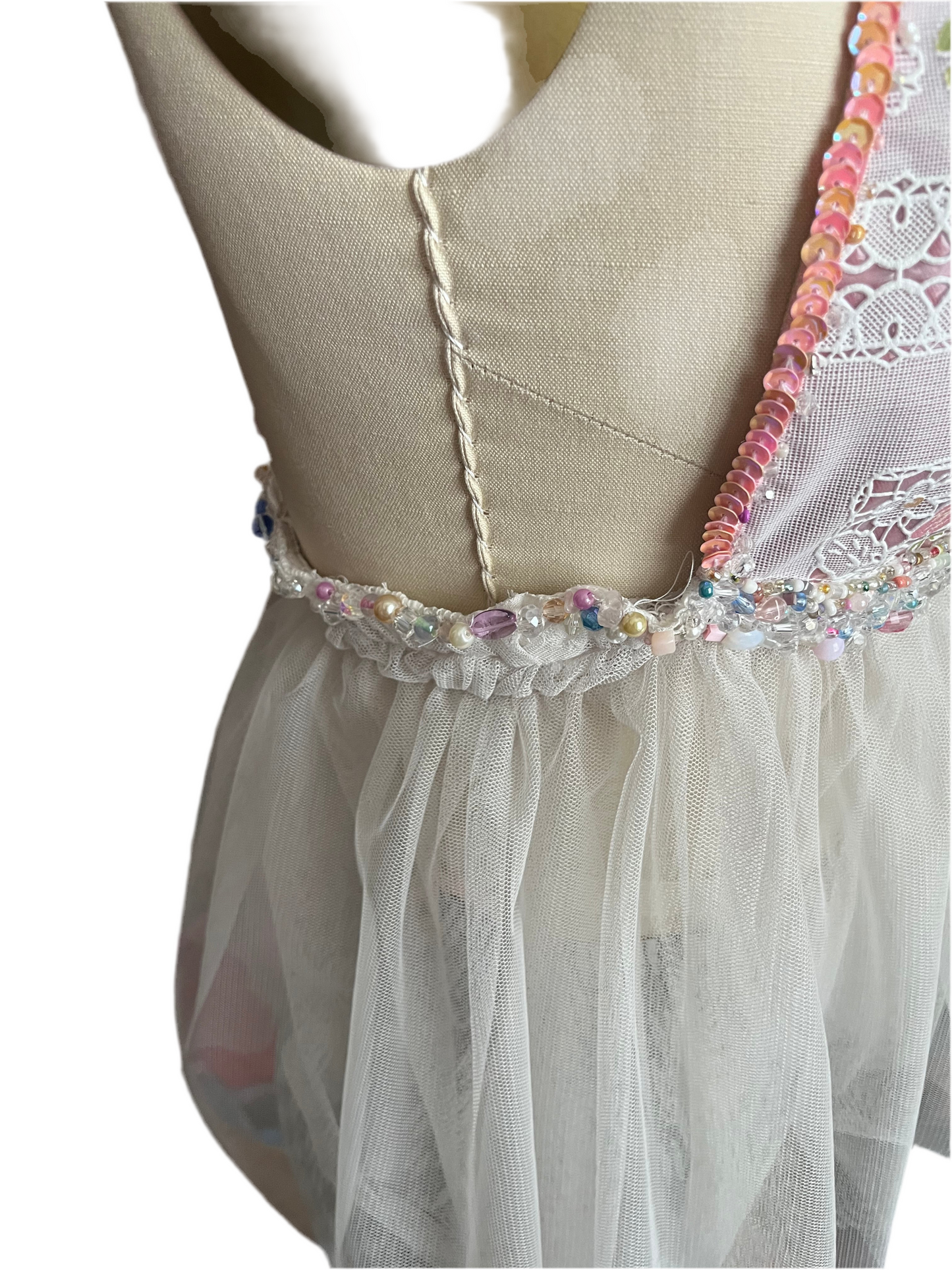 RTS Babydoll Top (hand beaded) sz s/m