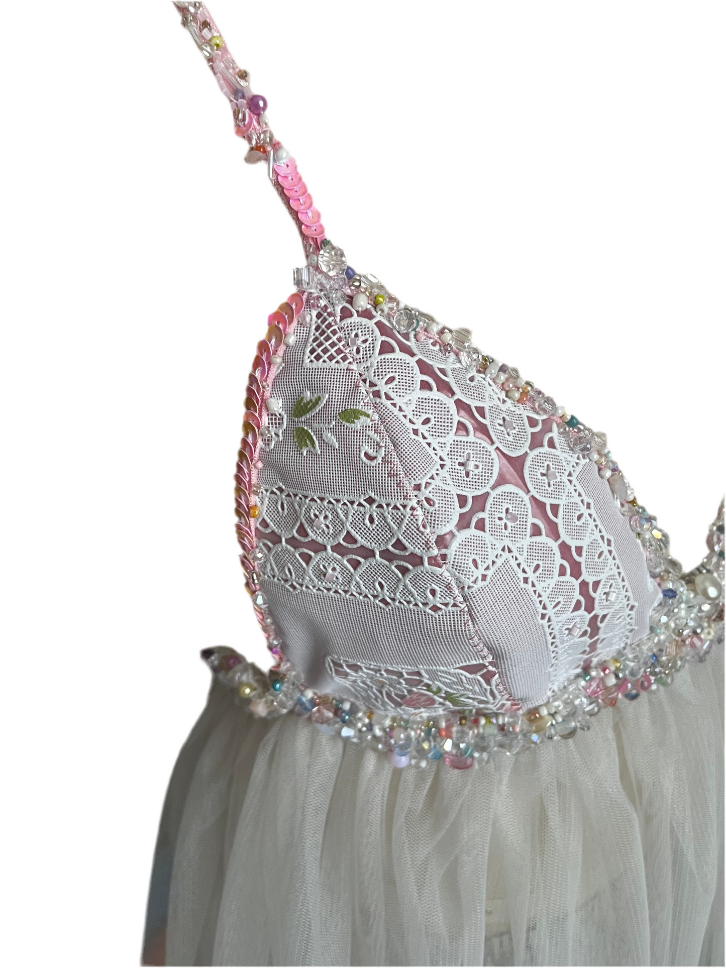 RTS Babydoll Top (hand beaded) sz s/m