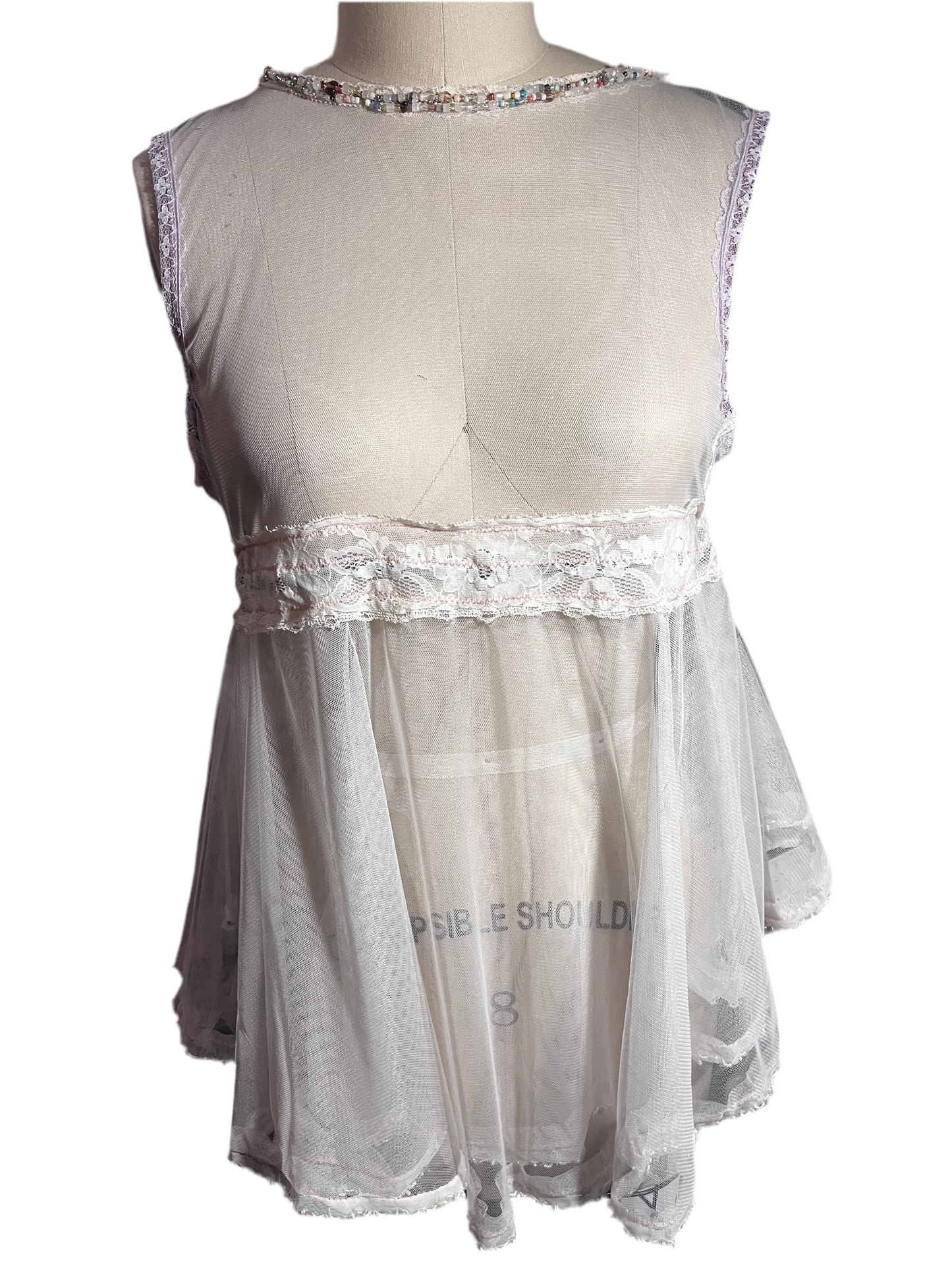 RTS Beaded Elodie Babydoll Dress (Sz S/M)