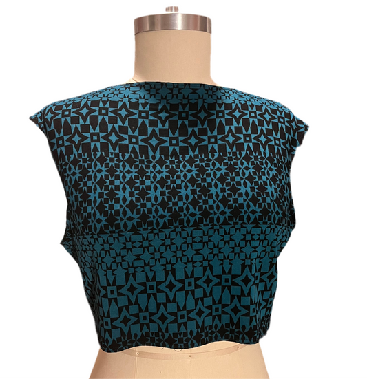 RTS Lily Top (black and teal, sz M/L)