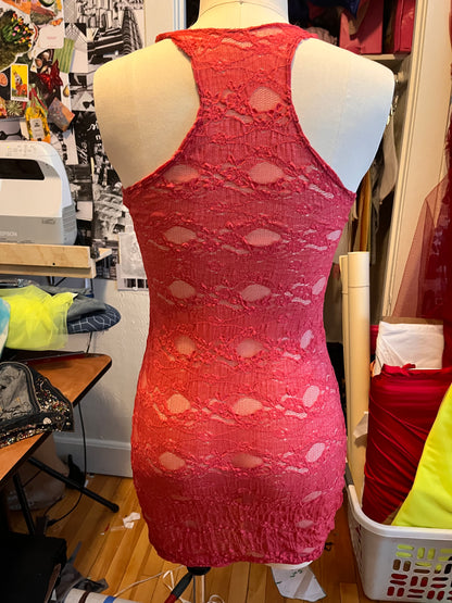 RTS Tina Dress (pink lace) Sz. M/L