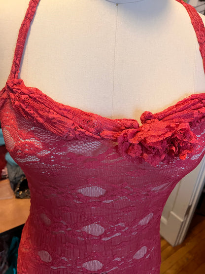 RTS Tina Dress (pink lace) Sz. M/L