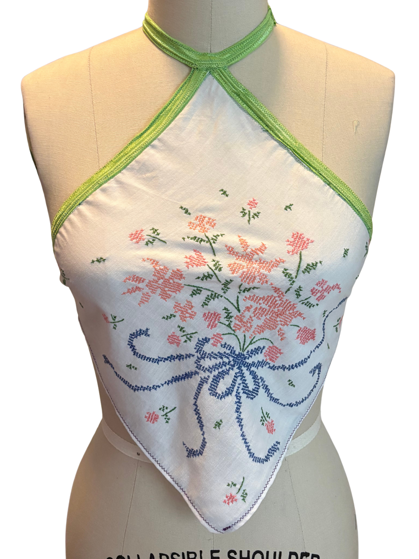 RTS Upcycled Halter Top Sz XS/S