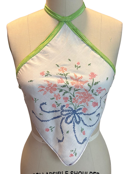 RTS Upcycled Halter Top Sz XS/S