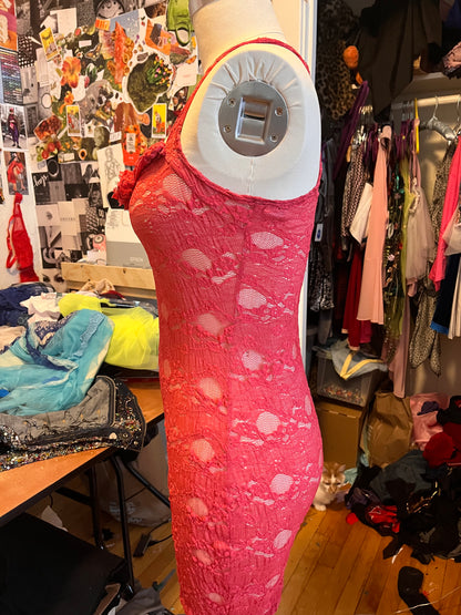 RTS Tina Dress (pink lace) Sz. M/L