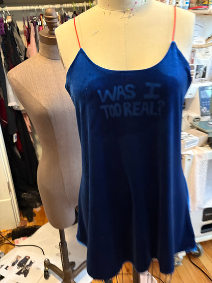 RTS Was I too real? velour mini dress (sz s/xs)