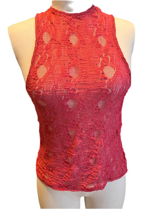 RTS Pink Lace Tank (Sz M/L)