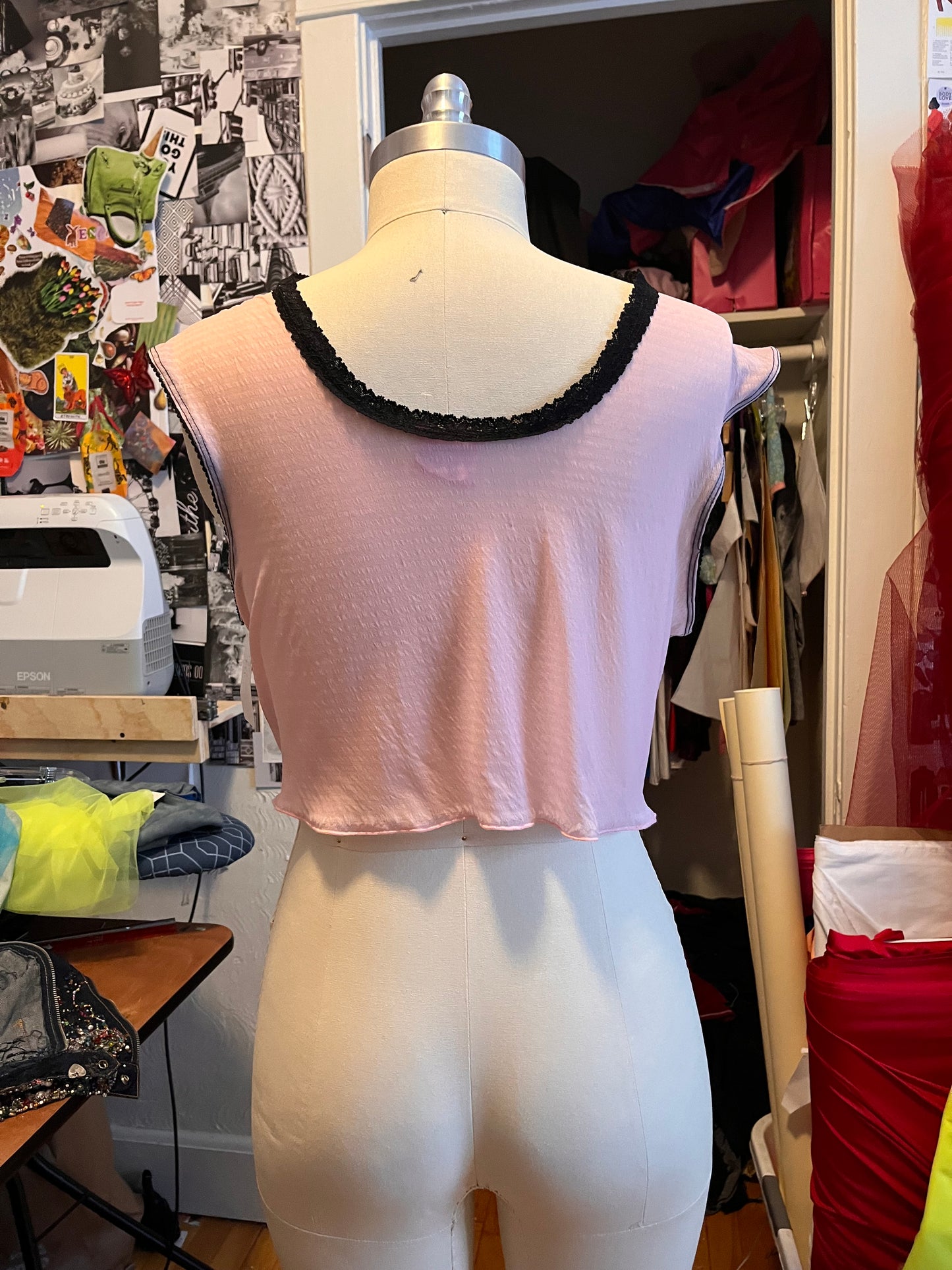 RTS Lily Top (M/L) (Sheer Pink)
