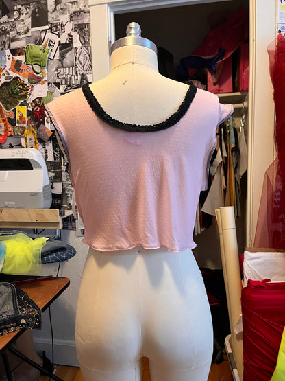 RTS Lily Top (M/L) (Sheer Pink)