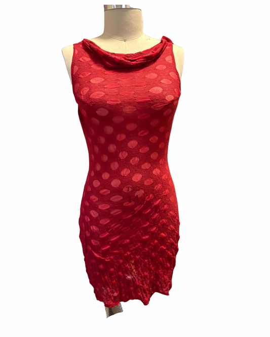 RTS Apricot Jam Dress, Red Polka Dot, Sz L