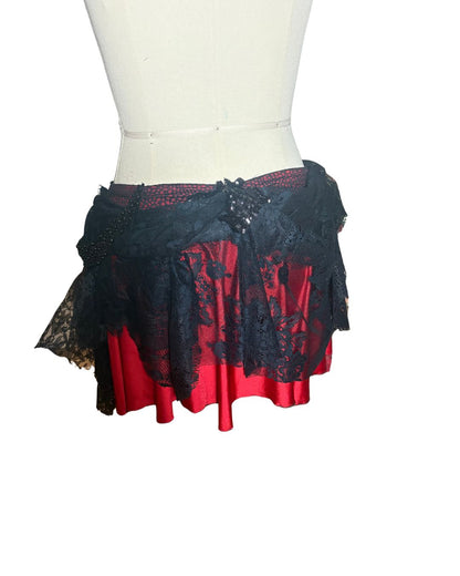RTS Charli Skirt SZ M, Black and Red