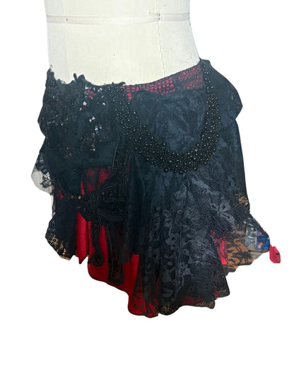 RTS Charli Skirt SZ M, Black and Red